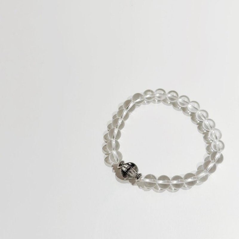 Mimis design clear white crystal lanugo crystal bracelet - เครื่องประดับ - คริสตัล 