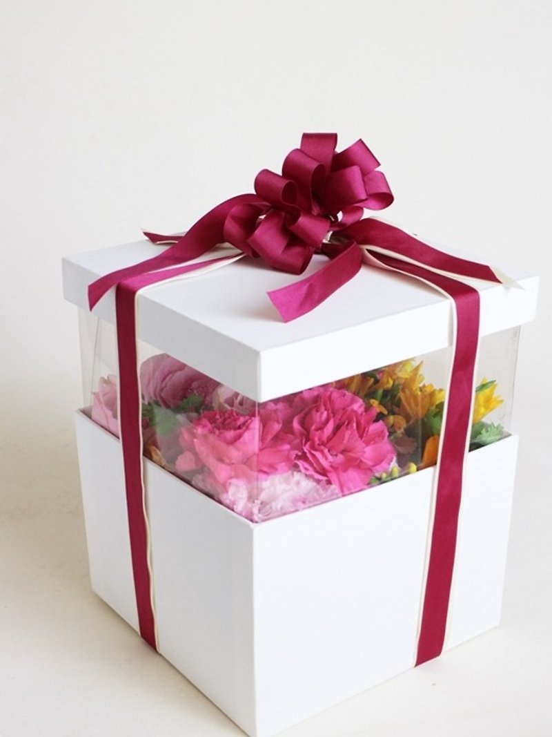 ファンの箱 - 観葉植物 - 寄せ植え・花 ピンク