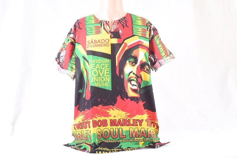 เสื้อเร็กเก้ ลายBob Marley - อื่นๆ - ผ้าฝ้าย/ผ้าลินิน หลากหลายสี