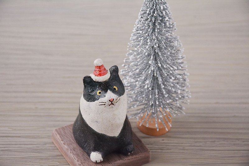 Rainbow-neo black and white cat sitting cat hat interchangeable pet custom figure - ตุ๊กตา - วัสดุอื่นๆ 