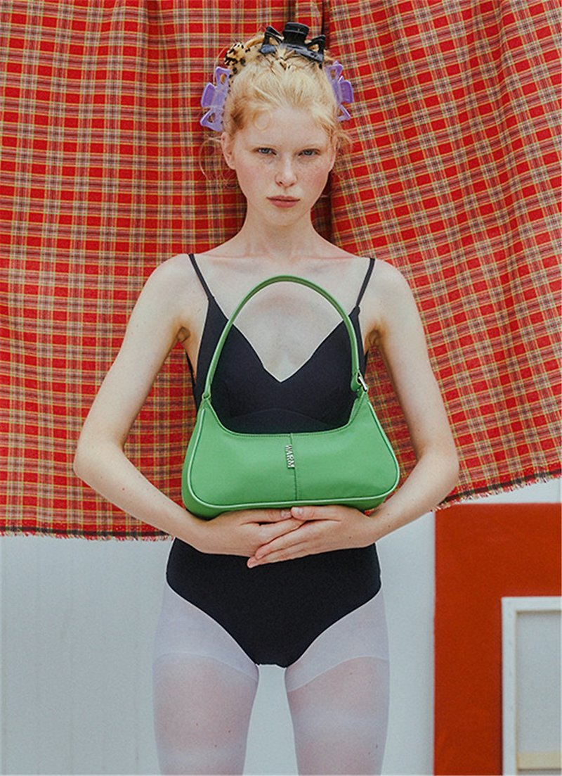 Kiwi Green 3-Color Summer Fruit Tea Air Sense Baguette Bag Waterproof Nylon Underarm Bag Shoulder Carry