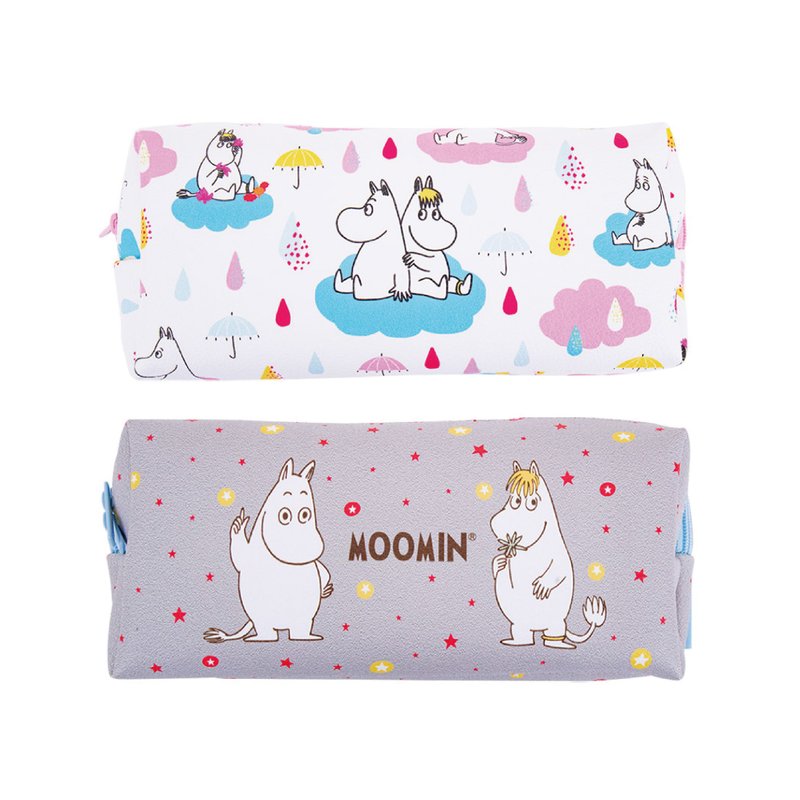 【MOOMIN】雙層大容量鉛筆盒 鉛筆盒 筆帶 - 鉛筆盒/筆袋 - 其他材質 