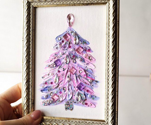 絵画/クリスマス/アクリル絵の具/インテリア クリスマスのアクリル絵を描こう🎄✨ | TikTok
