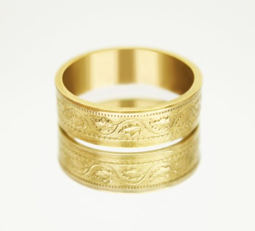 CoinsRingsUkraine Gold Coin Ring Canada 1 cents 1917 18k gold plated ring coin rings for men