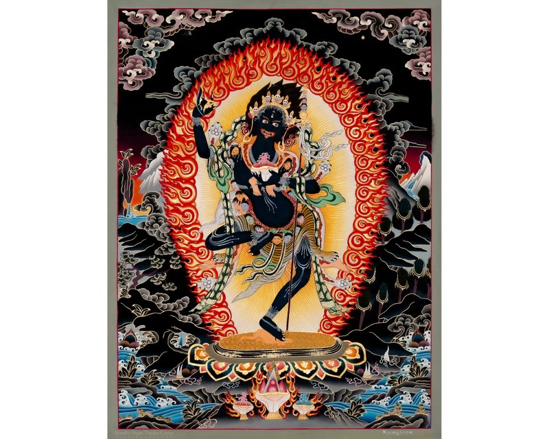 西藏金剛亥母唐卡畫作 | 西藏藝術 - 壁貼/牆壁裝飾 - 其他材質 多色
