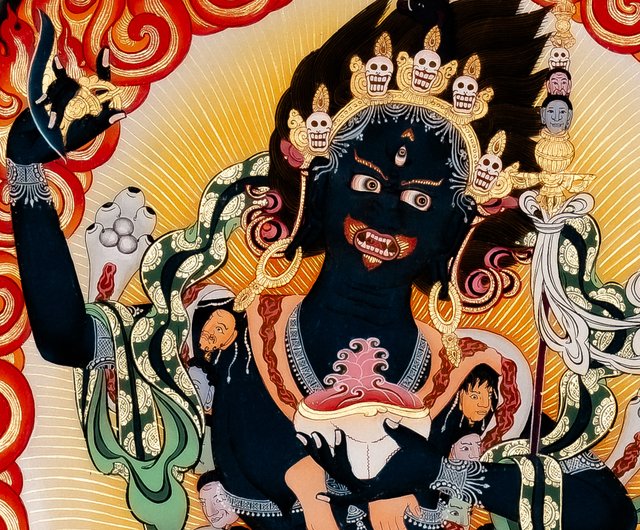 チベット　タンカ　ドルジェ・ドル チベット鍍金仏・豆仏 ドルジェ・ジグジェ(ヴァジュラヴァイラヴァ