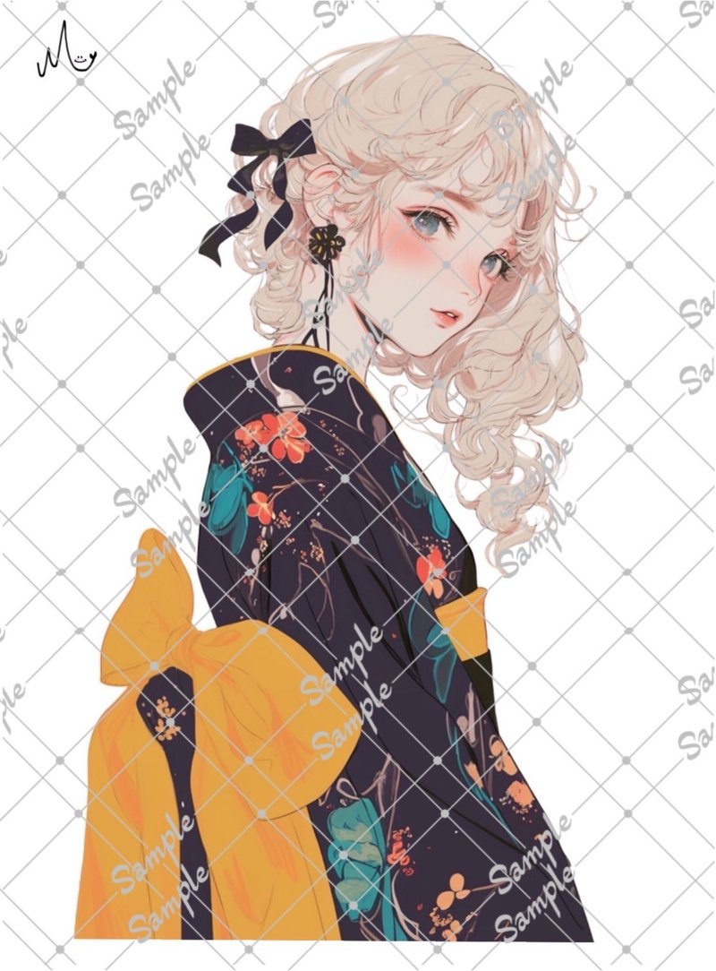 オリジナル人物ステッカー9月新作 - 貼紙 - 紙 