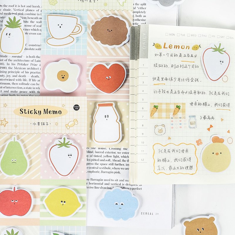 Infeel.Me Warm air post-it N times stickers [stubborn and innocent] small size post-it notes - Sticky Notes & Notepads - Paper Multicolor