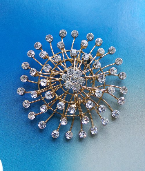 老時光角落 Vintage Jewelry 西洋古董飾品 旋轉 摩天輪 鑽花 大別針