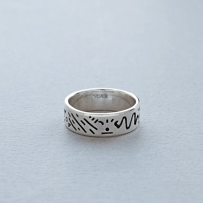 Doodle Silver Ring 004 - 12号 - 戒指 - 其他金屬 銀色
