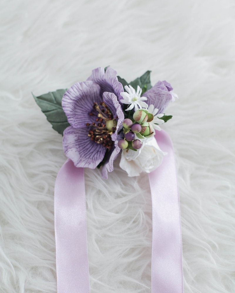 SWEET RAPUNZEL - Bridesmaid Bracelet for wedding ceremony - Bracelets - Paper Purple
