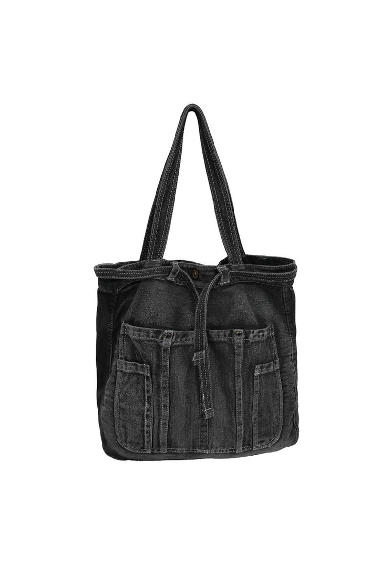 Denim casual Japanese shoulder bag  136133 black - Handbags & Totes - Other Materials Black