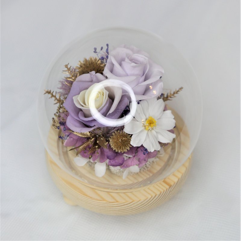 Mist Purple | Immortal Dry Flower Crystal Ball - Dried Flowers & Bouquets - Plants & Flowers Purple