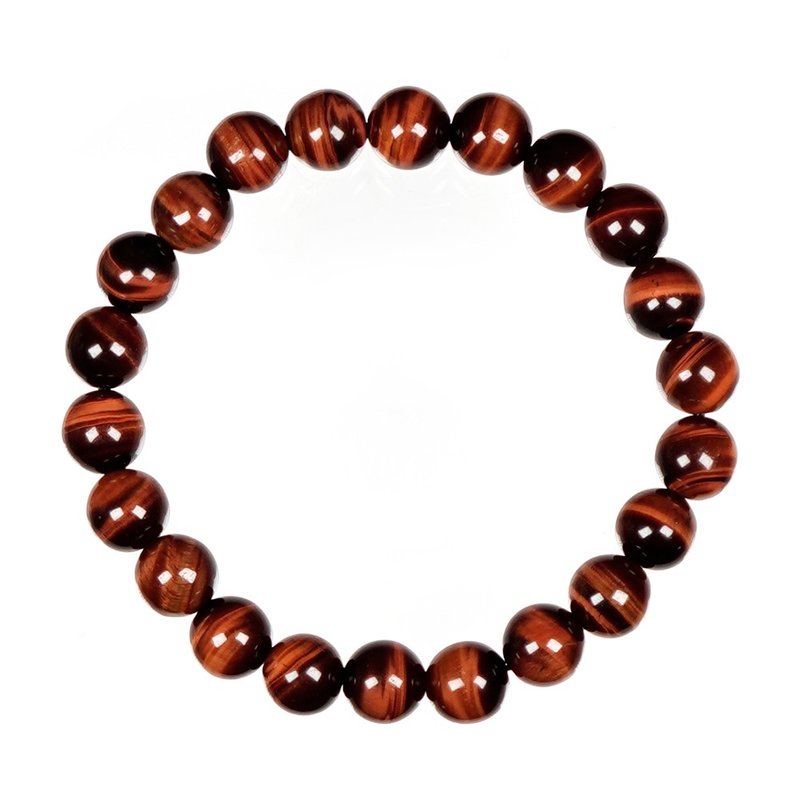 Red Tiger Eye Top Grade 8mm Bracelets - สร้อยข้อมือ - เครื่องประดับพลอย หลากหลายสี