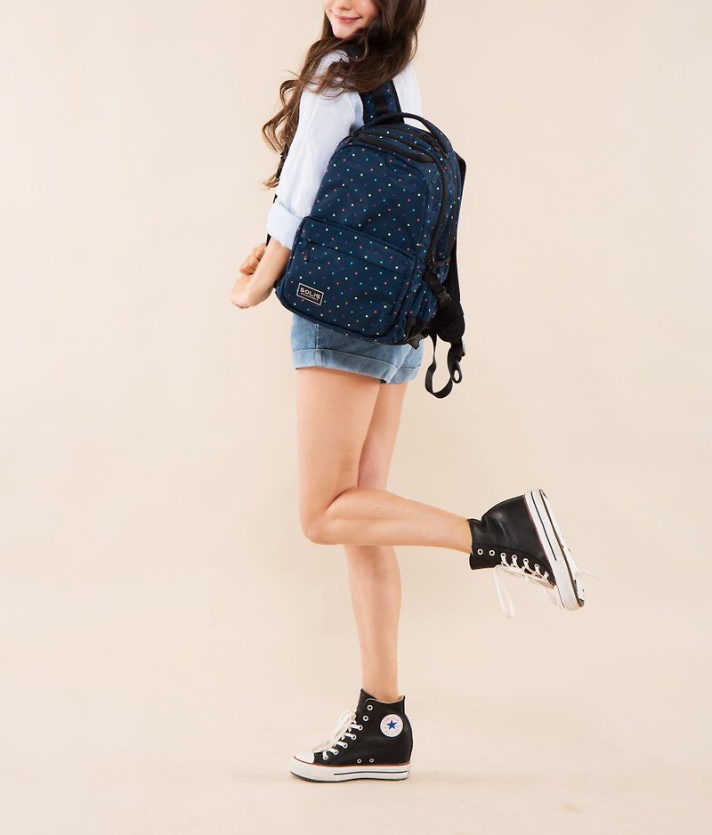SOLIS Polka Dots Series│13'' Reise Premium Laptop Backpack - Laptop Bags - Polyester 