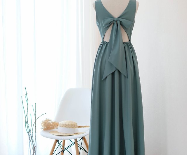 Green Cocktail Dress Bow