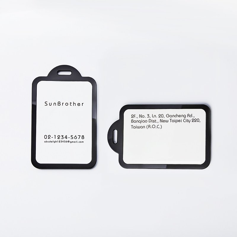 [Customized play ideas] Non-black or white luggage tag - Luggage Tags - Acrylic White