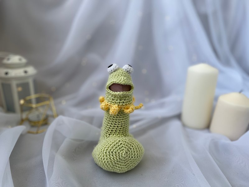 Peter heater. Willy warmer Kermit. Muppet Show. Frog and toad. Frog gifts. - สินค้าผู้ใหญ่ - ผ้าฝ้าย/ผ้าลินิน สีเขียว