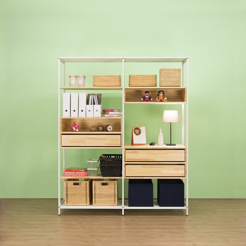 Creesor-Shido 40 country style bookcase storage cabinet display cabinet - ชั้นวางหนังสือ - โลหะ ขาว