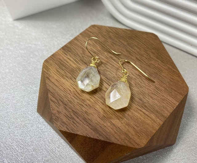 ハニーロックシュガーイエローピアス/フックピアス - ショップ mf