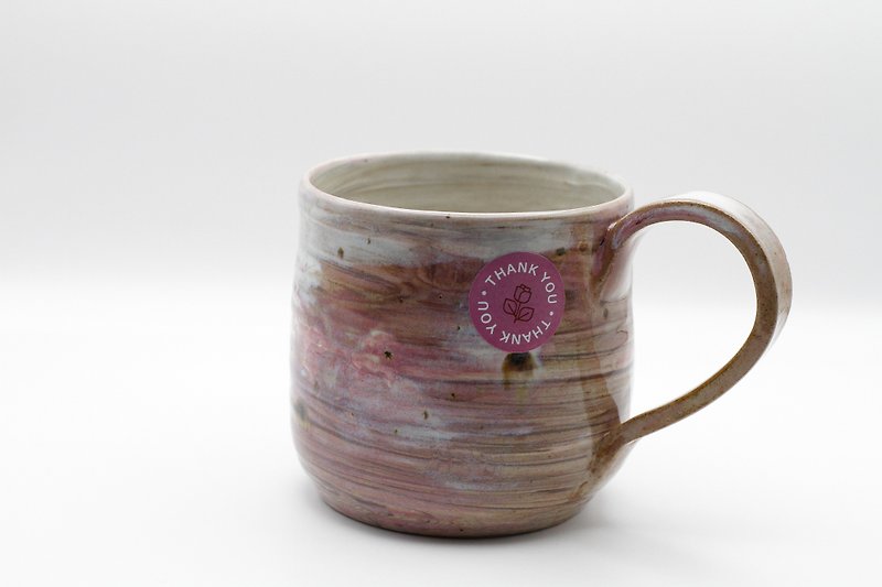 Hand-pulled broken ceramic coffee cup/mug/ceramic cup 6 - แก้วมัค/แก้วกาแฟ - ดินเผา สึชมพู