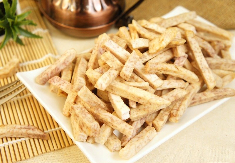 Afternoon Snack │ Flavored Wild Vegetable Taro Crispy Strips (120g/pack) - ผลไม้อบแห้ง - อาหารสด 