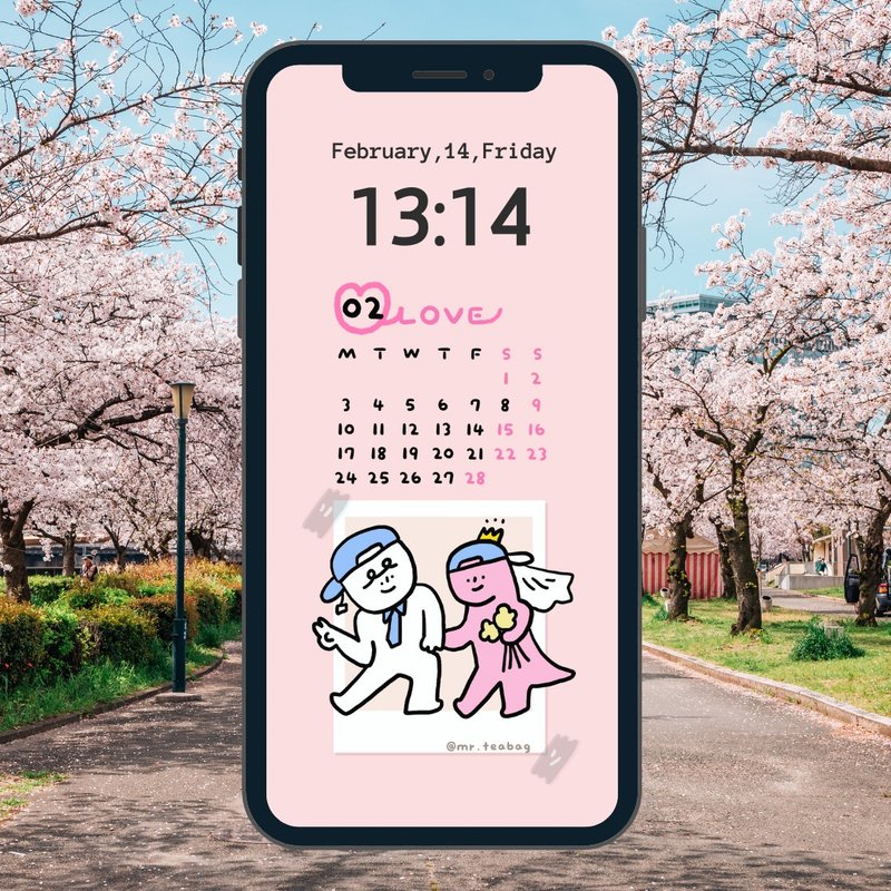 2025 二月桌布 | 情人節桌布 | 手機 | 電子檔 - 電腦手機桌布/貼圖/App 圖示 - 其他材質 
