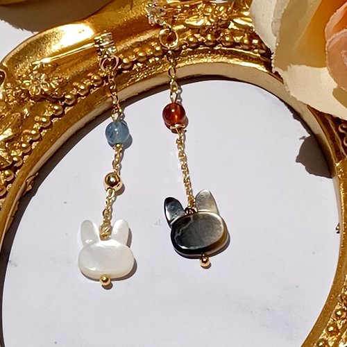 Camellia Adornments 【碧璽 06】天然水晶耳環 DIY耳環設計款 - 客製化禮物