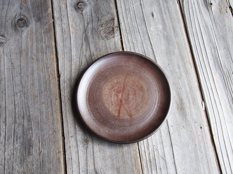 Bizen saucer (14 cm) sr 6 - 0 10 - Pottery & Ceramics - Pottery Brown