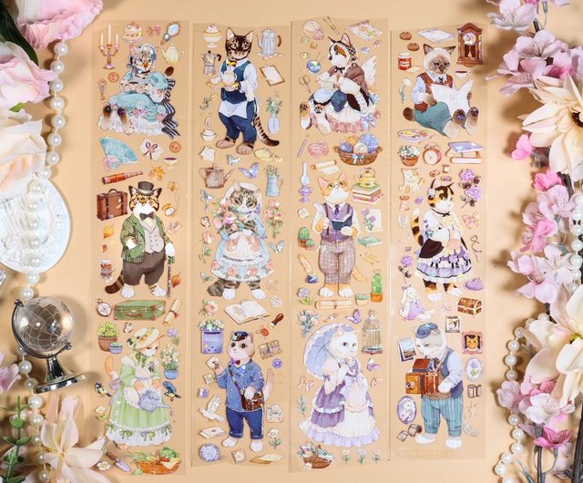 和紙 コラージュ 猫 作品