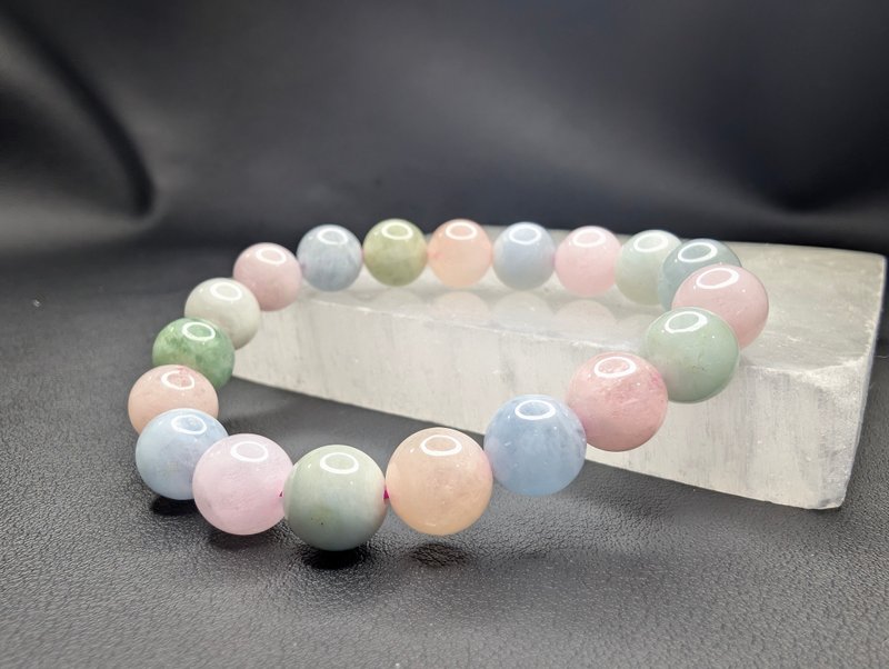 摩根石 巴西 10.5mm 手串 天然水晶 Morganite - 手鍊/手環 - 水晶 