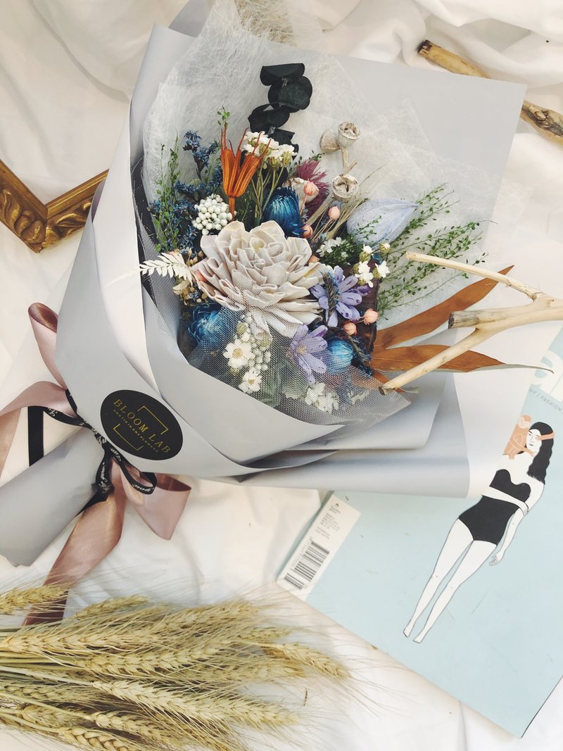Graduation bouquet/medium dry bouquet - ช่อดอกไม้แห้ง - พืช/ดอกไม้ 