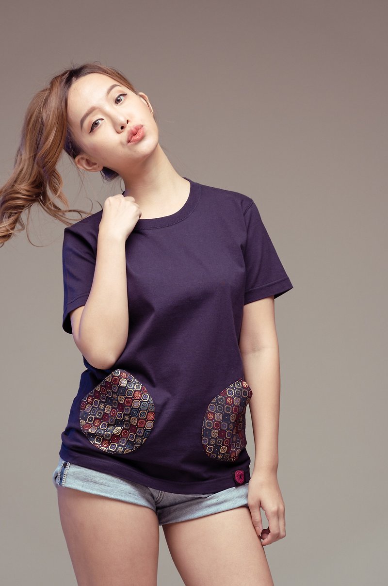 [Customized Gift] Nishijin Textile Fun Handmade T-Shirt (Girls) - เสื้อยืดผู้หญิง - ผ้าฝ้าย/ผ้าลินิน หลากหลายสี