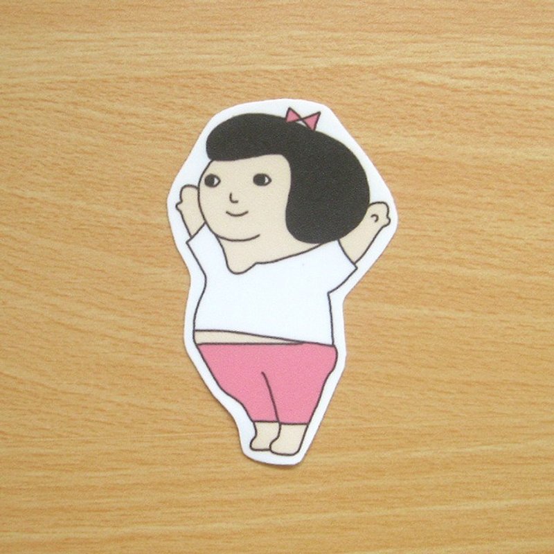 Fat girl waterproof sticker - Stickers - Paper 
