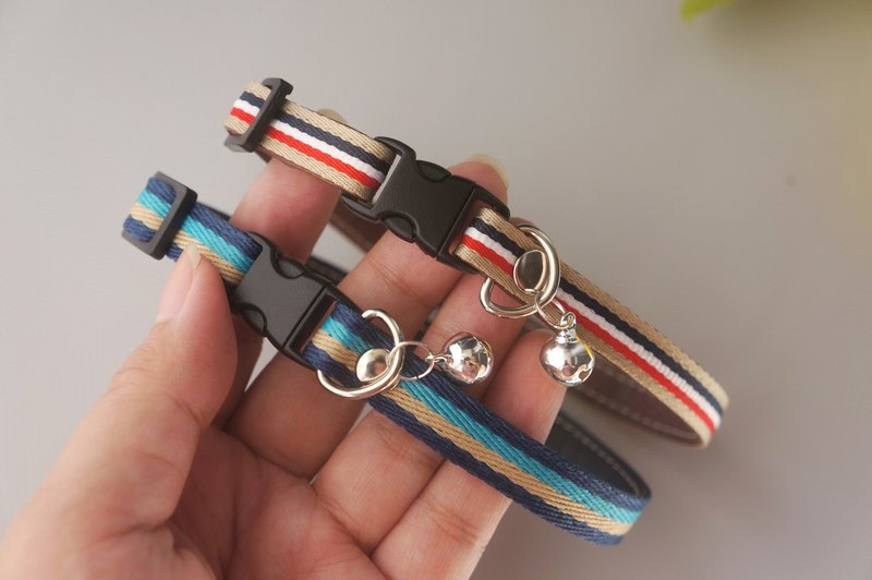 貓咪狗狗兔子鴨子-小型(P-S)-三角巾領巾項圈項鍊 貓咪安全扣素面 - 項圈/牽繩 - 其他材質 多色