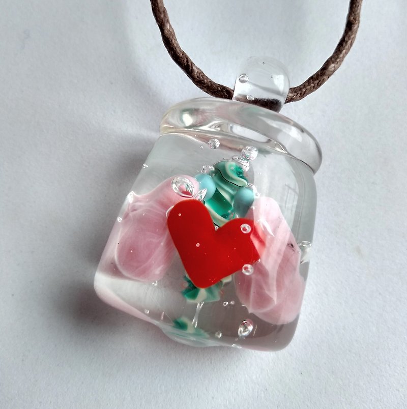 Lung in formalin - Necklaces - Glass Pink