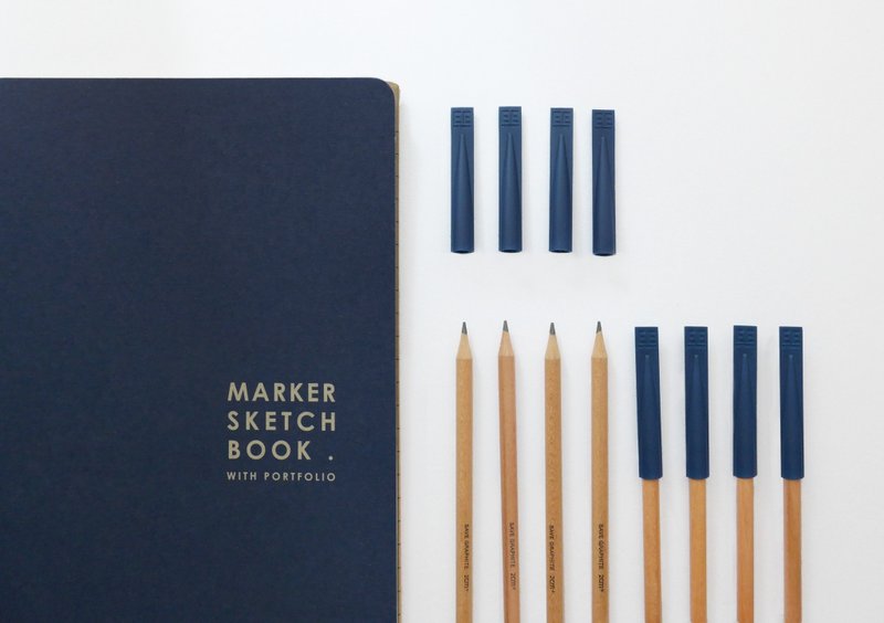 Marker Sketchbook set D - 筆記本/手帳 - 紙 藍色