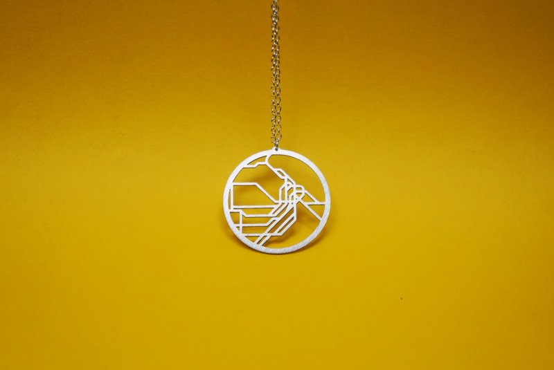 【Made in England】雪梨地圖項鍊 | 雪梨地鐵 | 澳洲 | 極簡 | 幾何 | 英國手工製造 | 禮物盒包裝 - 項鍊 - 其他金屬 銀色