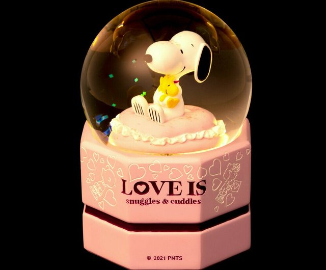 入手困難 オルゴール スヌービー スヌーピー LOVE IS ライト クリスタルボール オルゴール