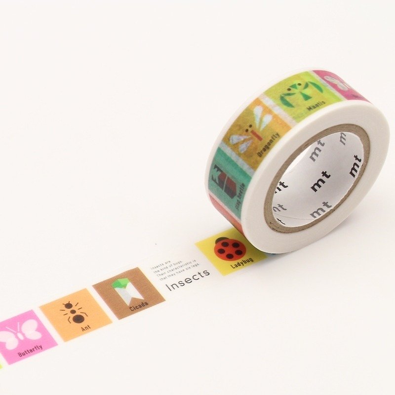 KAMOI mt for kids Masking Tape【Insect (MT01KID030)】 2017Summer - Washi Tape - Paper Multicolor