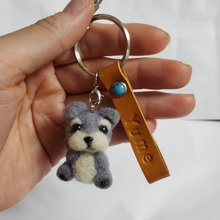 羊毛フェルト チワワキーホルダー ハンドメイド ネーム入り - ショップ