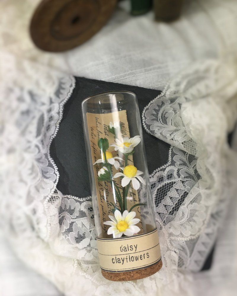 | Flower Picture Book─Test Tube Series | Daisy/Clay Simulation Flower/Realistic Clay Flower/In Stock - ของวางตกแต่ง - ดินเหนียว 