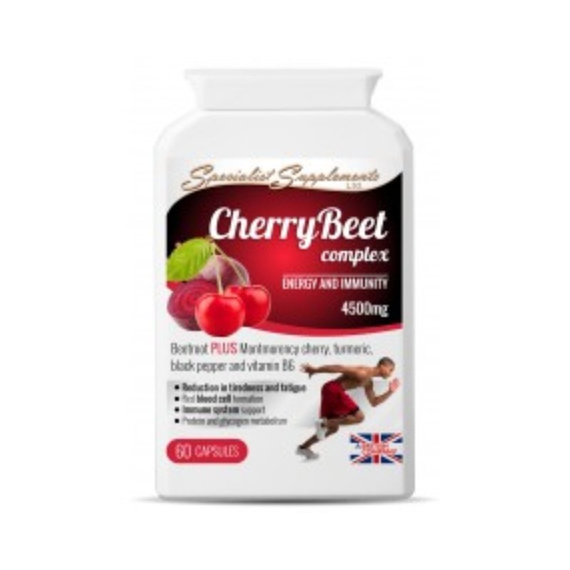 Specialist Supplements CherryBeet Complex 60 cap | Made in UK - 健康食品・サプリメント - コンセントレート・抽出物 レッド