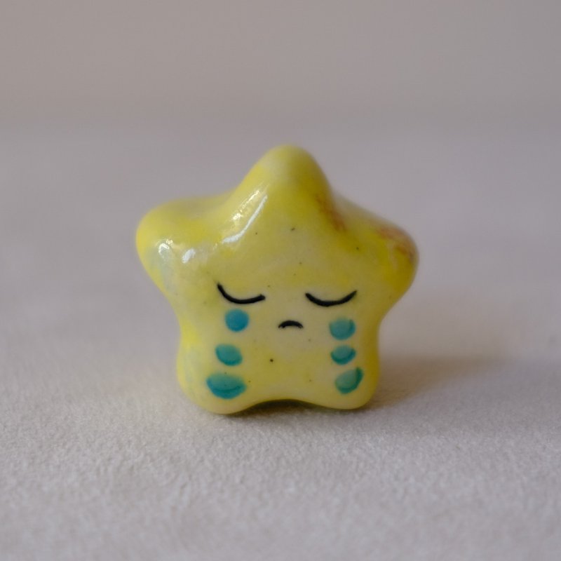 Suànn-Sian . 哭泣星星小精靈 | 擺飾 裝飾 - 擺飾/家飾品 - 陶 黃色