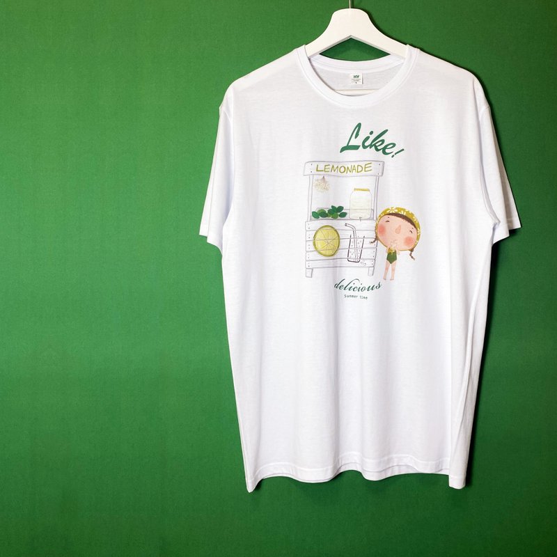 棉質短袖T-Shirt (Bibiana小姐) Like! LEMONADE - 女 T 恤 - 棉．麻 白色