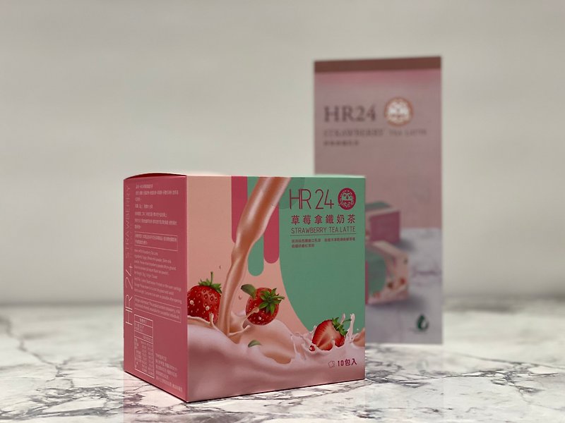 HR24 Strawberry Latte Milk Tea - ขนมคบเคี้ยว - อาหารสด 