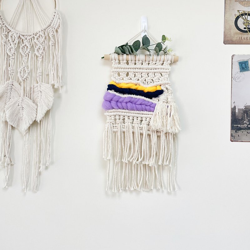 Macrame Thick Wool Tapestry Hanging【Macrame Wall Hanging】 - ของวางตกแต่ง - ผ้าฝ้าย/ผ้าลินิน 