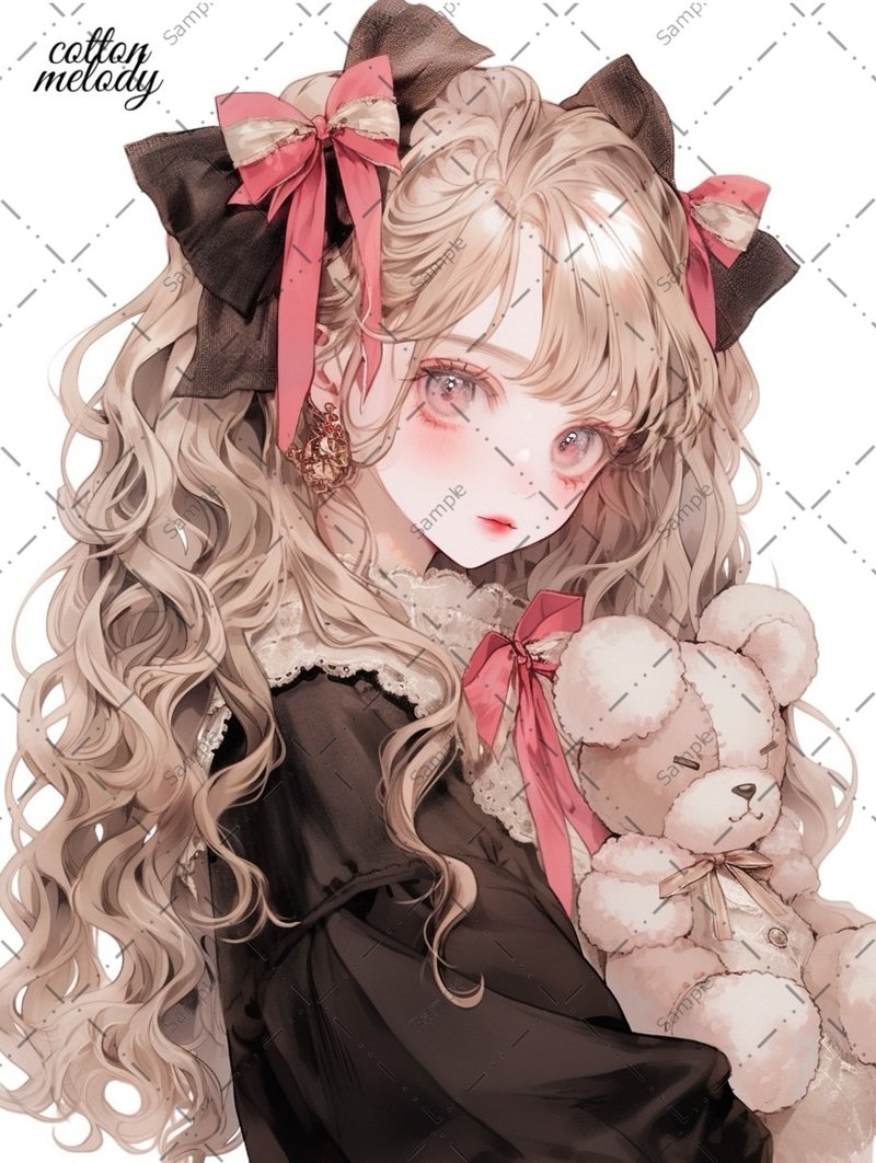 original sticker no.954B 人物ステッカー オリジナルステッカー 人物ステッカー 女の子ステッカー オリジナル人物ステッカー - 貼紙 - 紙 