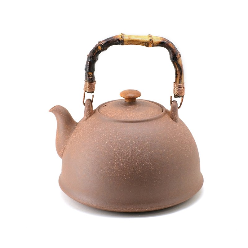 Pottery Workshop│Old Rock Mud Ten-Type Kettle - Teapots & Teacups - Other Materials Brown
