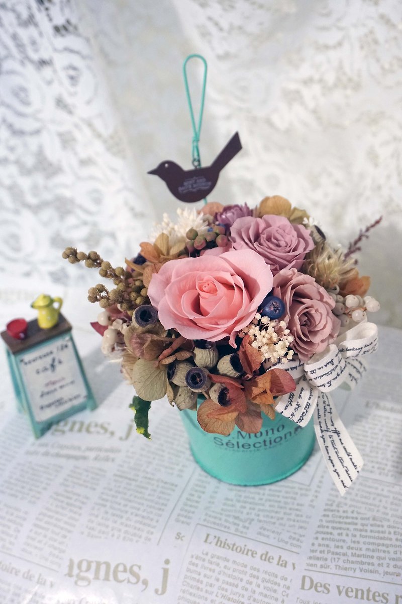 Preserved flowers dried flowers retro small grocery wind planted*exchange gifts*Valentine's Day*wedding*birthday gift - ตกแต่งต้นไม้ - พืช/ดอกไม้ 